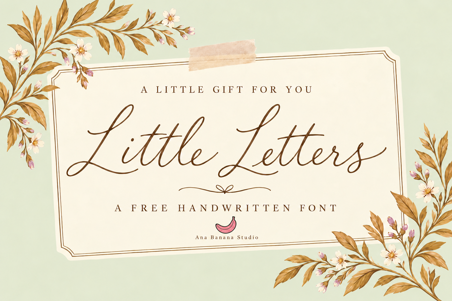 Little Letters, a free vintage handwritten font from Ana Banana Studio